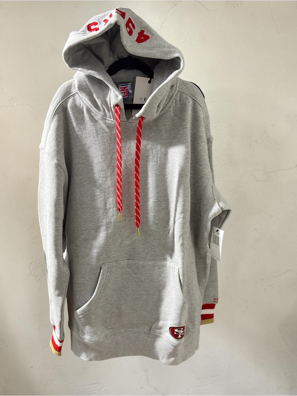 Women's WEAR By Erin Andrews Heathered Gray San Francisco 49ers Pullover
